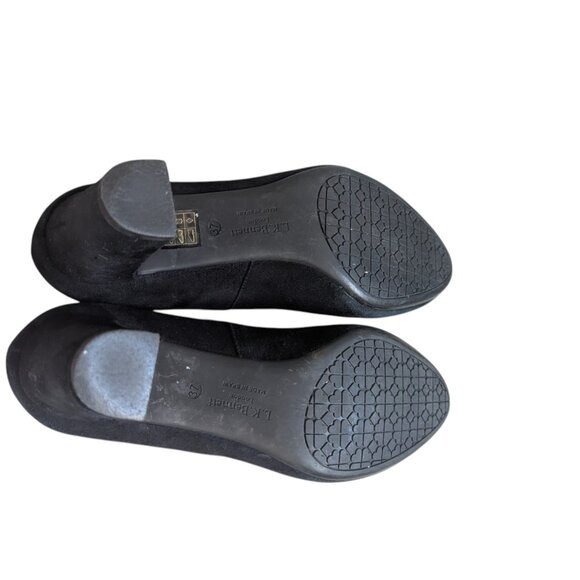 LK Bennett Black Suede Block Heel Pumps – EU 37 (US 6.5) - Picture 8 of 9